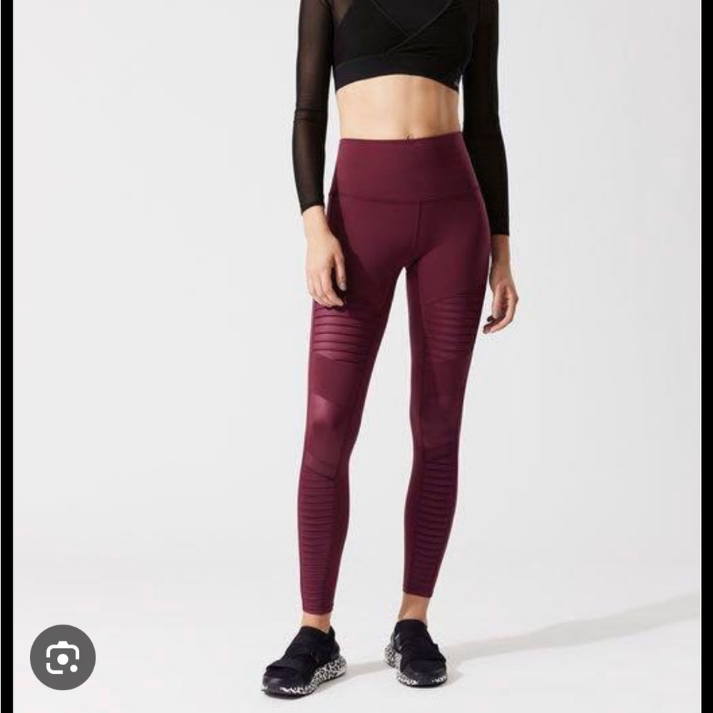 ALO Yoga Black Cherry High-Waisted Leggings